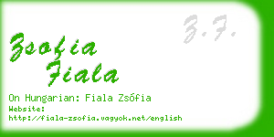 zsofia fiala business card